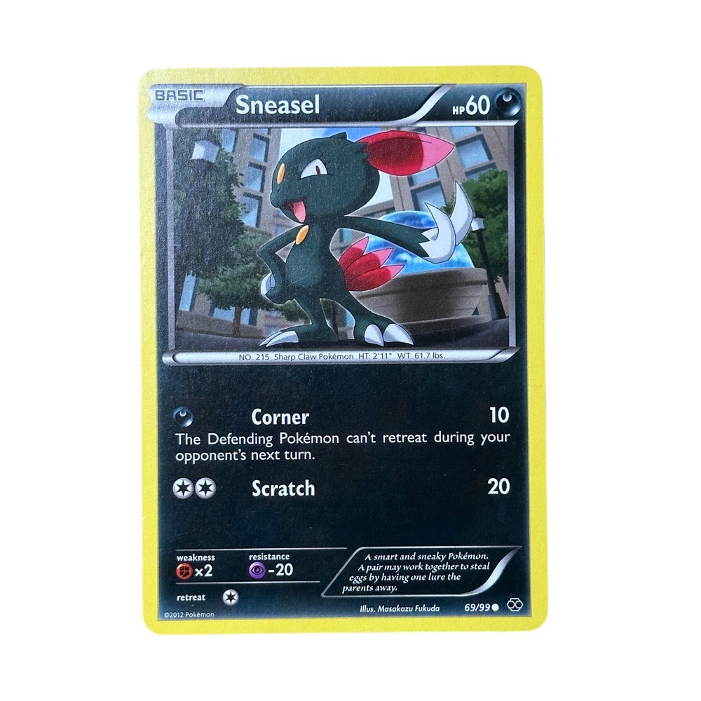 Sneasel 69/99 2012 Pokemon Card - Mint Condition, Collectible, Rare